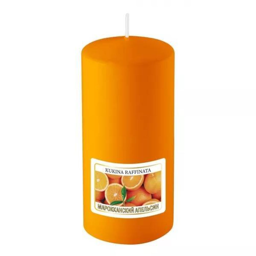 Свеча столб 56х120мм апельсин