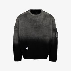 Свитер Fade Spray-Painted Heavyweight Cropped Knitted серый