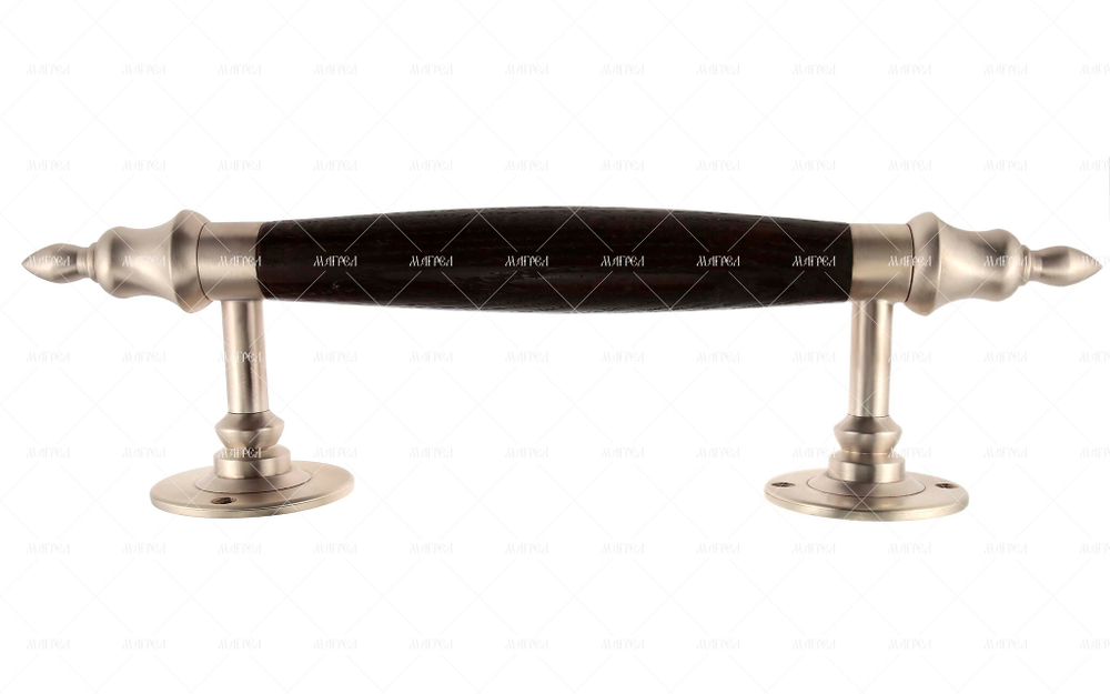 Храмовая ручка скоба латунь с коричневой рукояткой