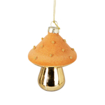 Елочное украшение грибочек стекло 7*9 см в ассортименте