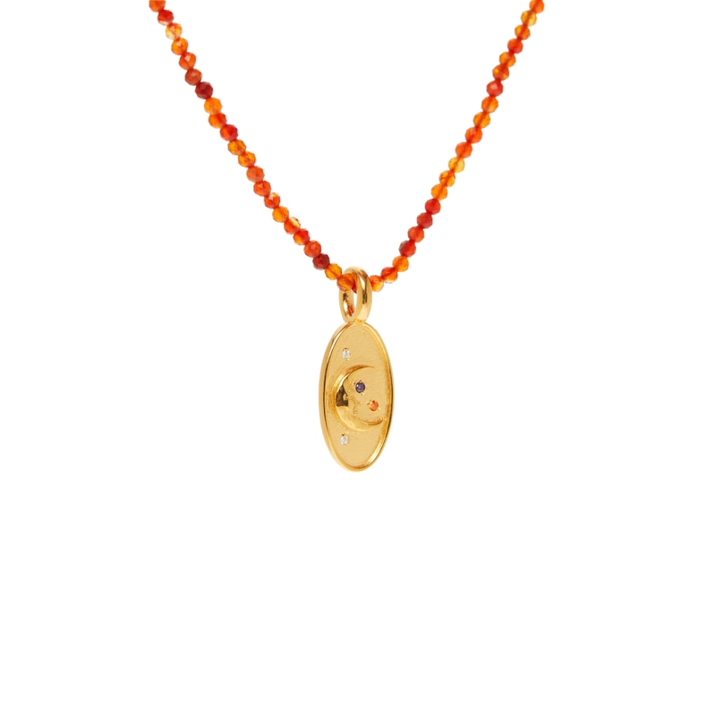 Колье Апероль Овальное с Сердоликом