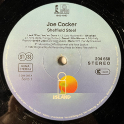 Винтажная виниловая пластинка LP Joe Cocker Sheffield Steel (Germany 1982)