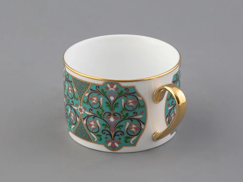 Подарочный набор чашка с блюдцем 250 мл, форма Соло, рисунок, Фиалка надрезанная, арт. 81.32656.00.1