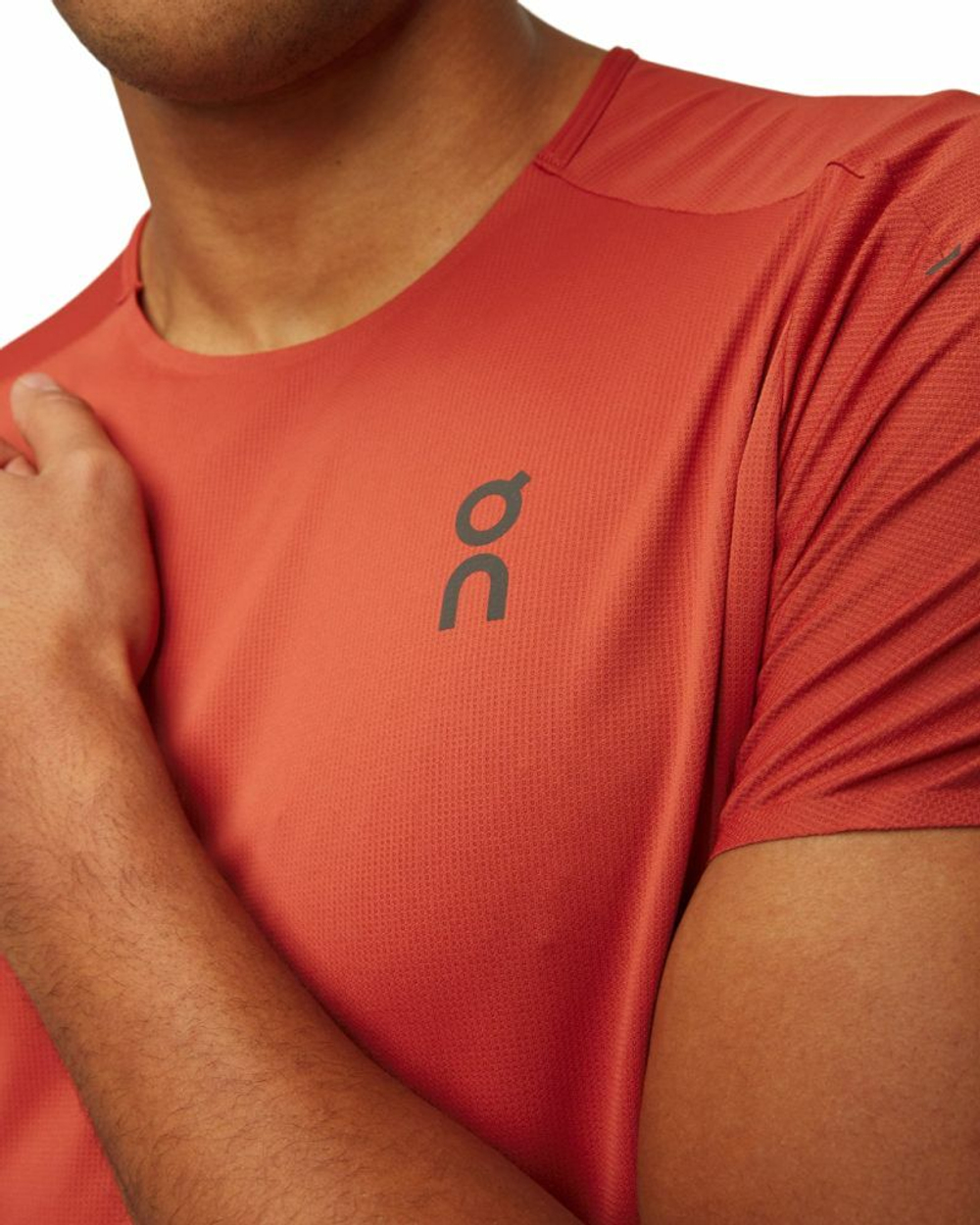 Мужская теннисная футболка ON The Roger Performance-T - auburn/rubi