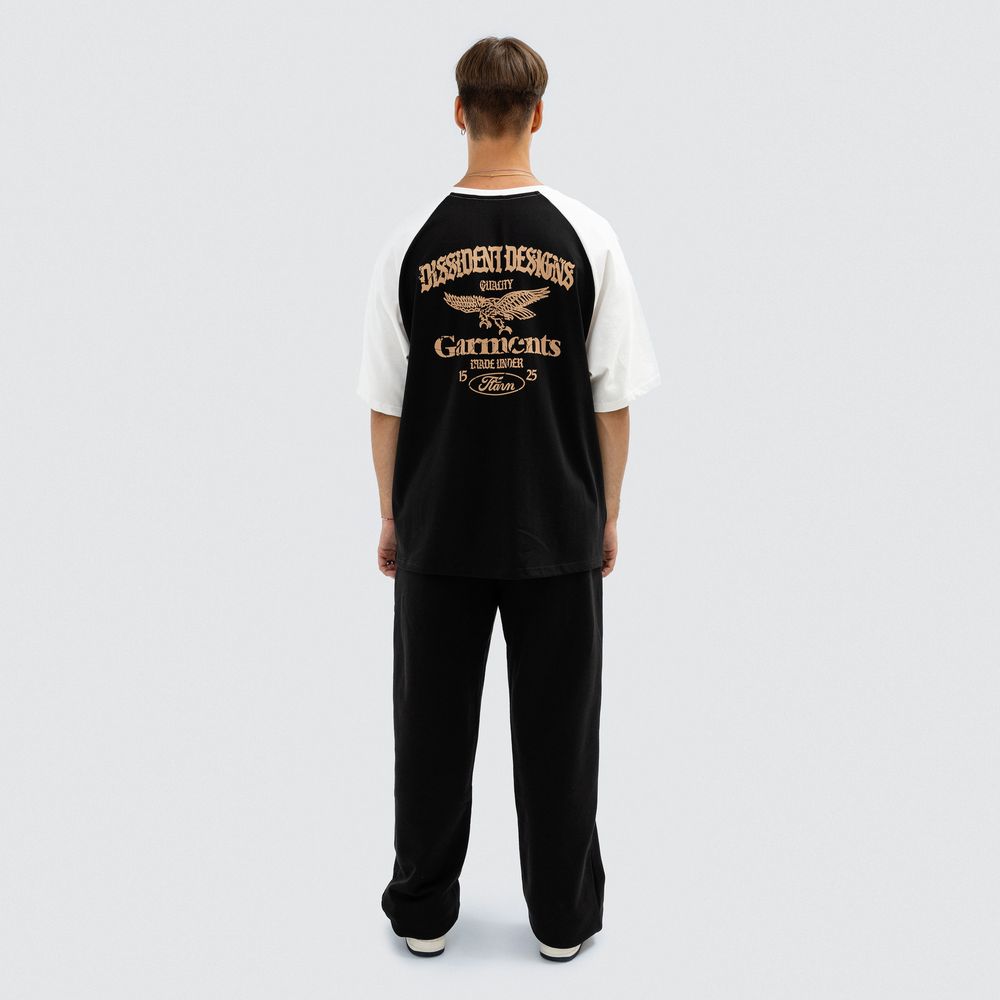 Купить Футболка Dissident Palm Garage Raglan черная Футболка Dissident Palm Garage Raglan черная