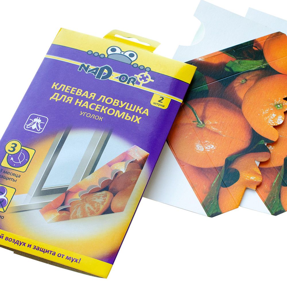 LFR0GYF Клеевая ловушка для мух «Уголок», 2 шт. Nadzor