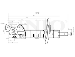 Амортизатор газовый передней подвески правый UNIO SAB-10318