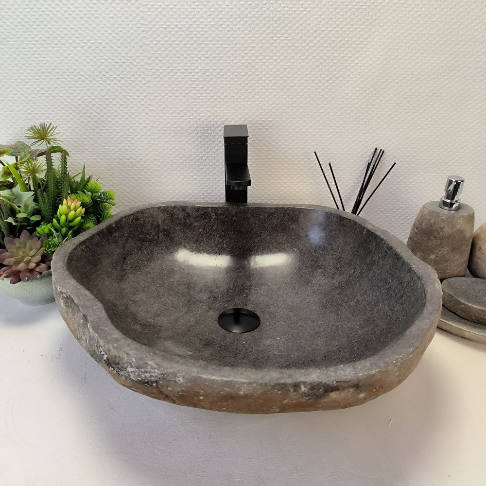 Раковина из речного камня RS-63374 (53*50*15) 0123