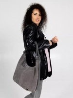 сумка большая через плечо шоппер натуральная замша