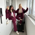 Брюки Смерч вельветовые #6 бордовые