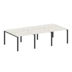 Metal System Рабочая станция на 6 мест на П-образном м/к БП.СМ-6.1 Дуб Наварра/Металл Антрацит 3000*