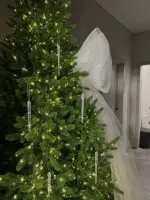 Елка с гирляндой встроенной «Сириус» (Литая хвоя) 215 см / 2,15 м