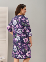 Халат Х-262/баклажан-цветущийсад