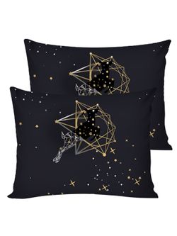 Постельное белье Simple House "Звездный олень" евро   наволочки 50х70 2шт Простынь на резинке 180х200 см  Пододеяльник 200х215 см