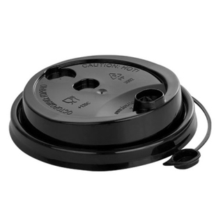 Крышка д/стакана D90мм с закр.питейником ЧЕРНАЯ ФЛИПТОП /50шт