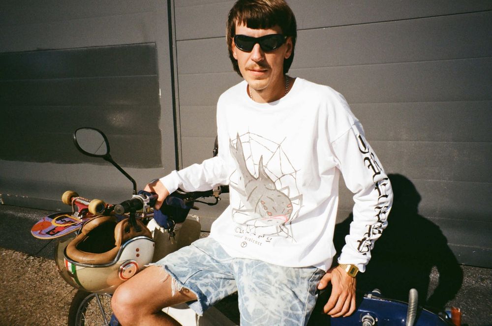 Лонгслив Creepy Clothing Акулапаук белый