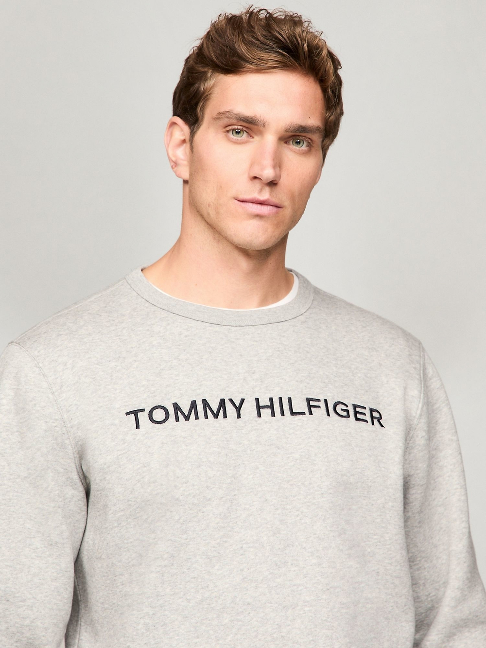Свитшот Tommy Hilfiger Tommy Embroidered Hilfiger Icon Grey Heather