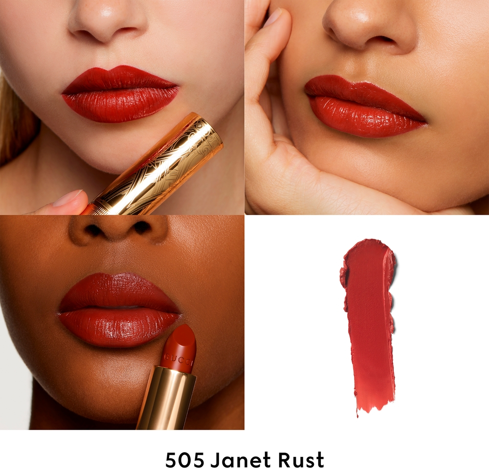 Gucci Gucci Beauty Rouge a Levres Satin Lipstick - Бархатная помада оттенок 505 Janet Rust, 3 g