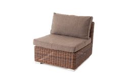 "Лунго" трансформирующийся диван из искусственного ротанга, цвет коричневый