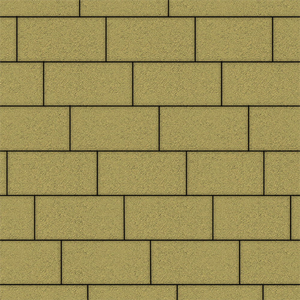 Тротуарная плитка ПРЯМОУГОЛЬНИК 300х150 мм - Стандарт Желтый