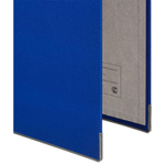 Папка-регистратор Комус "Экономи", 75мм, бумвинил, с карм. на корешке, нижний метал. кант, синяя