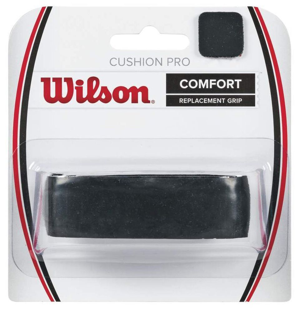 Теннисные намотки базовые Wilson Cushion Pro (1 шт.) - black 1P