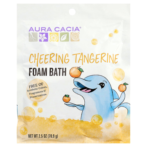 Aura Cacia, пенка для ванны, бодрящий мандарин, 70,9 г (2,5 унции)