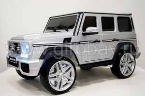 Детский электромобиль River Toys Mercedes-Benz-G65-AMG серебристый