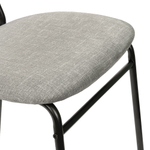 Стул MOLLY разборный черный каркас серое сиденье