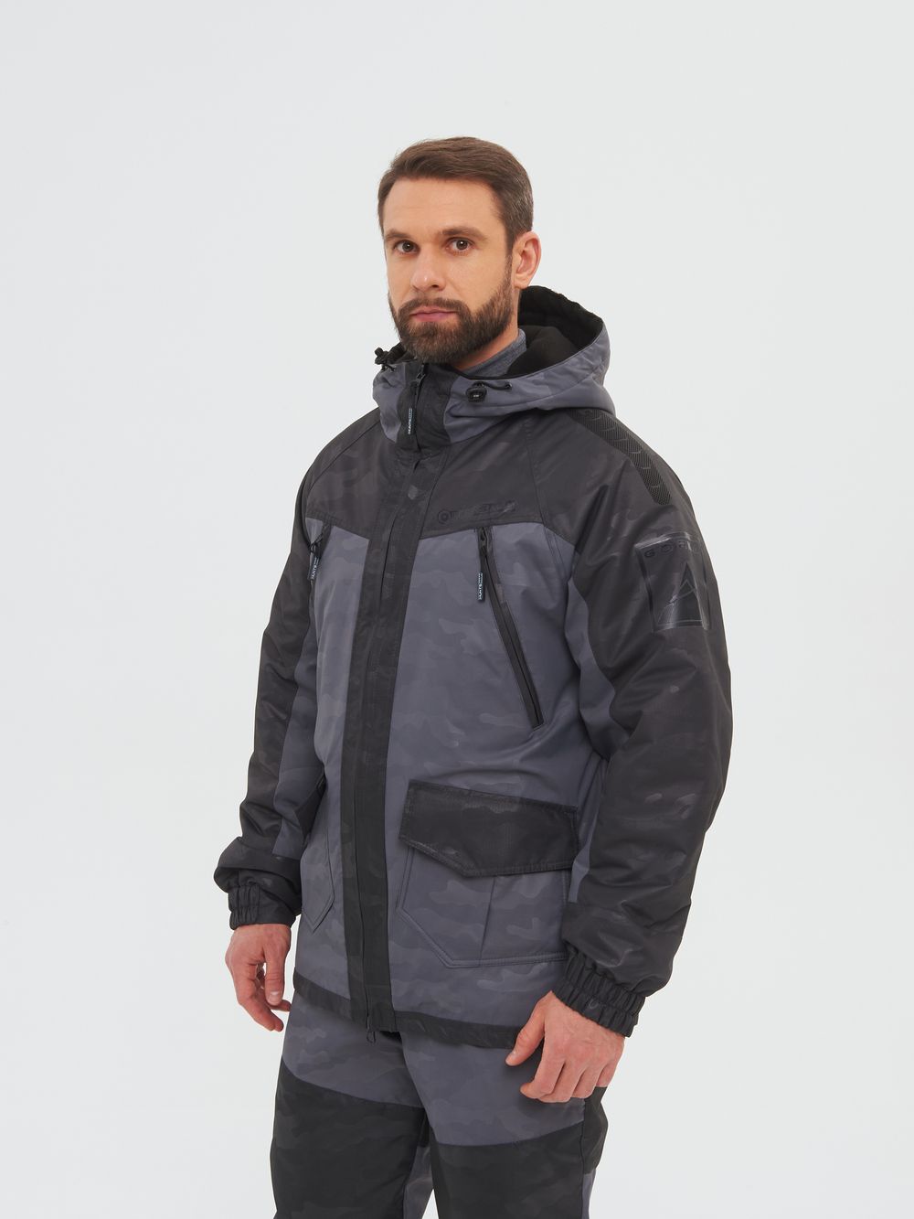 Костюм демисезонный Горка-Люкс ткань Breathable Camo цвет Серый