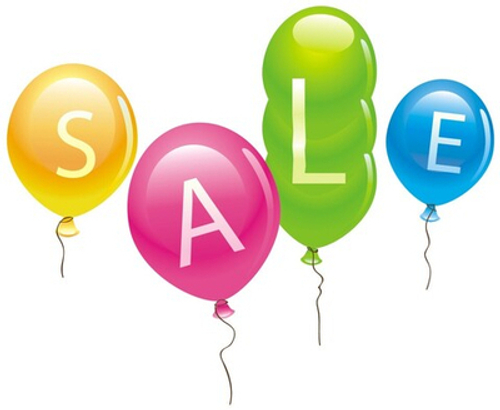 Наклейка "Воздушные шарики SALE"