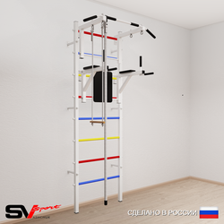 Шведская стенка Sv Sport усиленная 676 (Турник стандарт/Брусья/Канат/Трапеция)