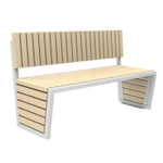 Скамья парковая PO-1990, 1990*596*870 мм., со спинкой