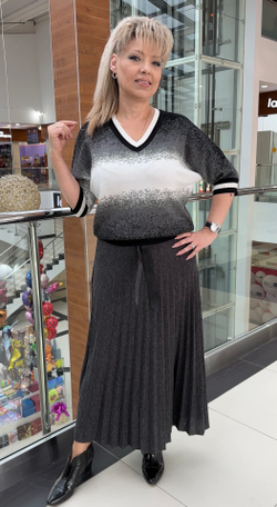 Итальянская юбка в складку на мягком поясе