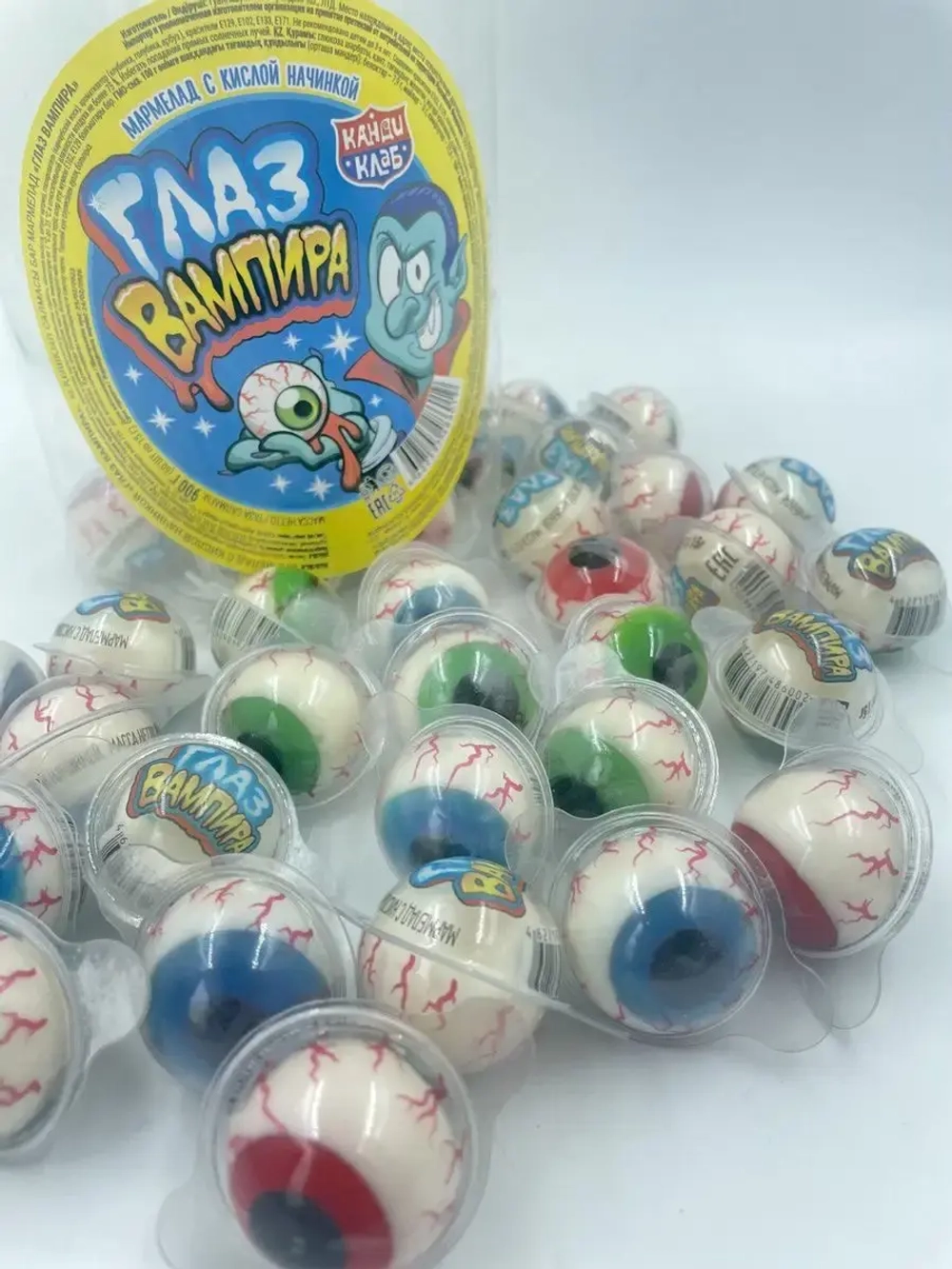 Мармелад Глаз Вампира с кислой начинкой ( 60шт по 15гр)