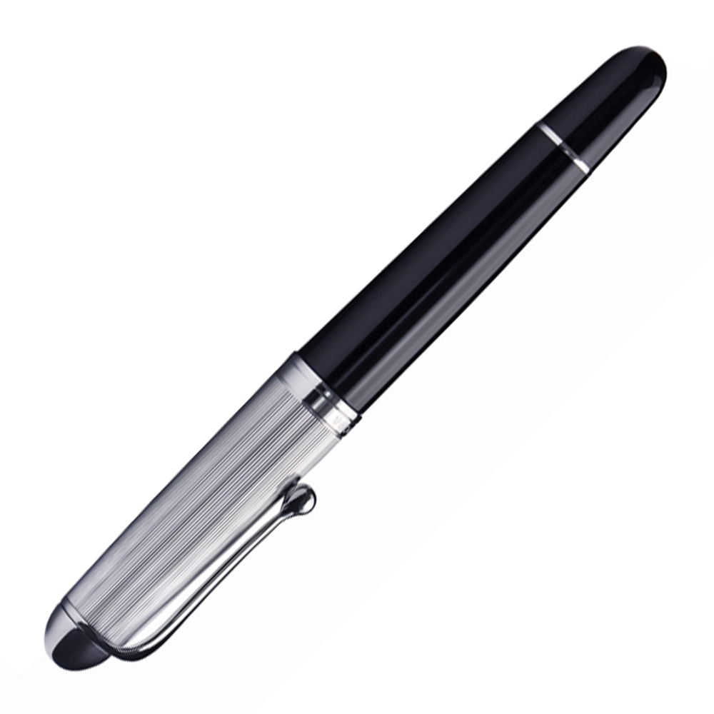 Перьевая ручка Aurora Millerighe Black resin with chrome CT, в подарочной коробке