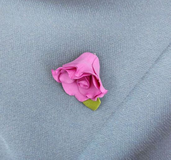 Цветы из латекса (фоамарина) бело-красный 4.5 см, набор 5 штук