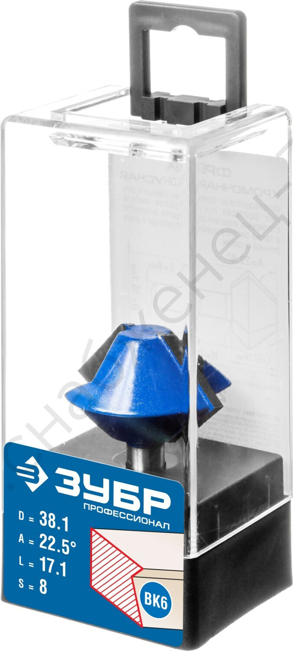 ЗУБР 38.1x22мм, фреза кромочная конусная