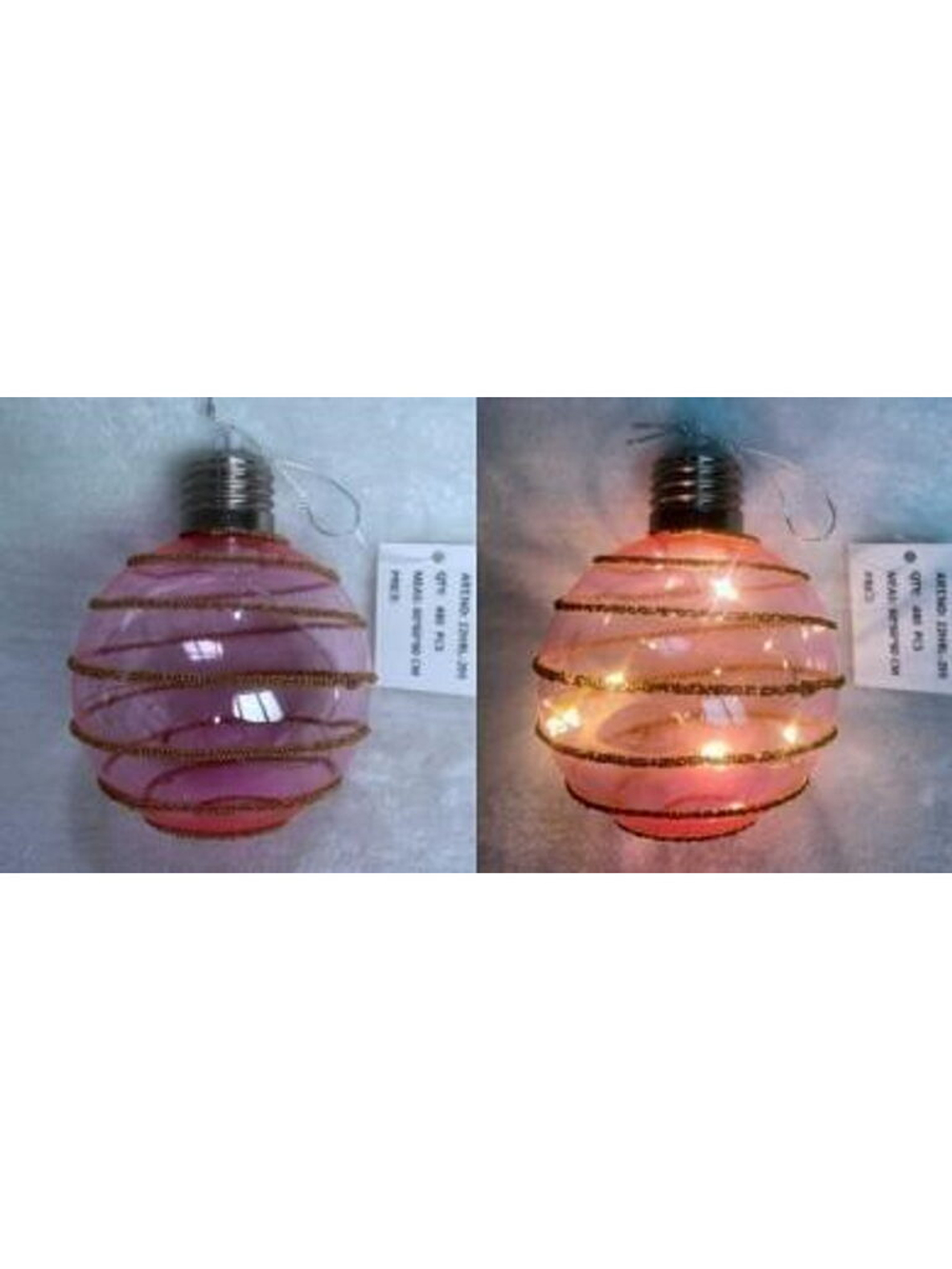 Ёлочный шар с led-подсветкой 8 см "Яркие огни"