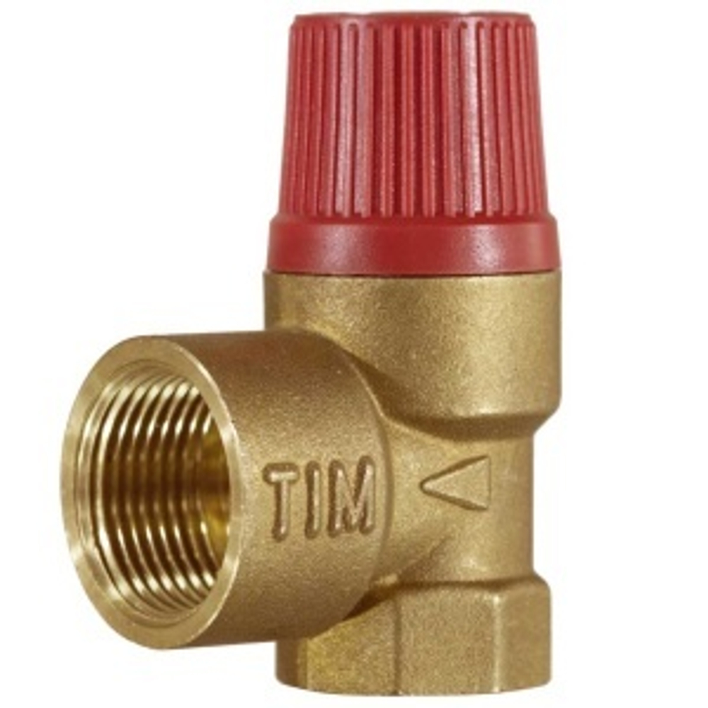 Предох.клапан (крас.) 3/4г x 1"г -8bar (TIM)