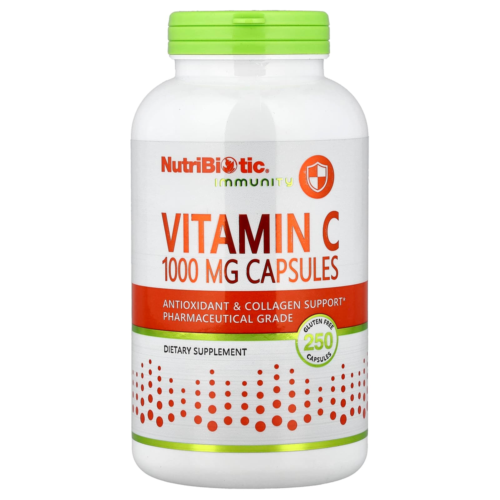 NutriBiotic, Immunity, витамин C, 1000 мг, 250 капсул