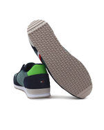 кожаные кроссовки iconic seasonal mix runner Tommy Hilfiger - темно-синий(FM0FM04736)