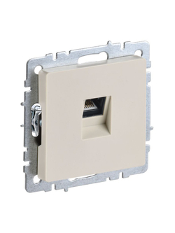 Розетка компьютерная СП RJ45 кат.5E BRITE РК10-БрКр механизм беж. IEK BR-K10-1-K10
