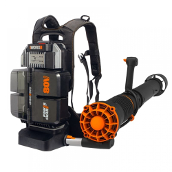 Аккумуляторная воздуходувка бесщеточная WORX WG572Е 4Ач х1 BASECAMP 4 х1 коробка