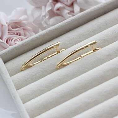 Швензы удлинённые 36*4 мм с английским замком, позолота, Ш125