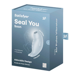 Вакуумный стимулятор клитора Satisfyer Seal you soon, голубой