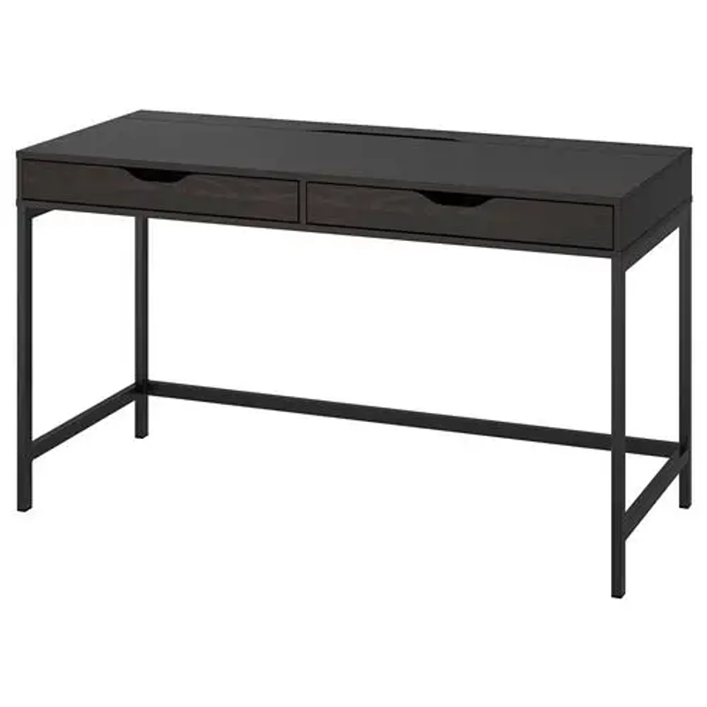 Письменный стол с ящиками - IKEA ALEX, 132x58 см, черно-коричневый, АЛЕКС ИКЕА