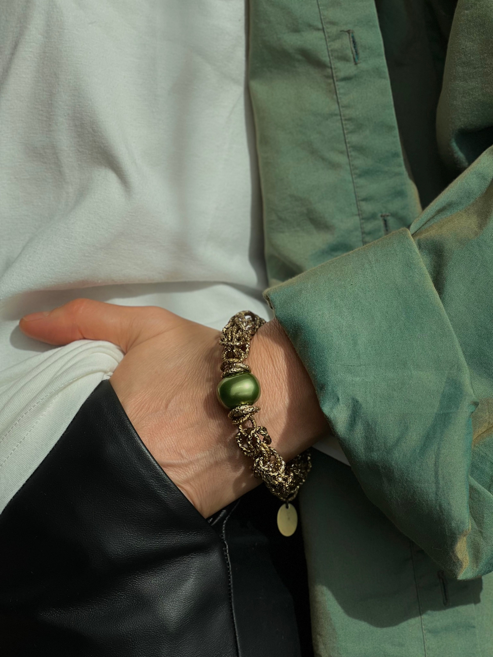 HMG 1131 Br green Браслет арт.1390