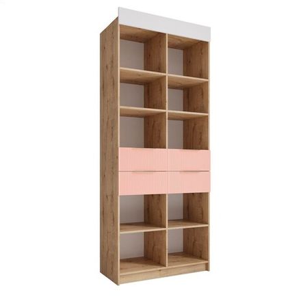 Стеллаж 900 с ящиками Лавис СД 900.1 (Дуб бунратти/Персик софт)