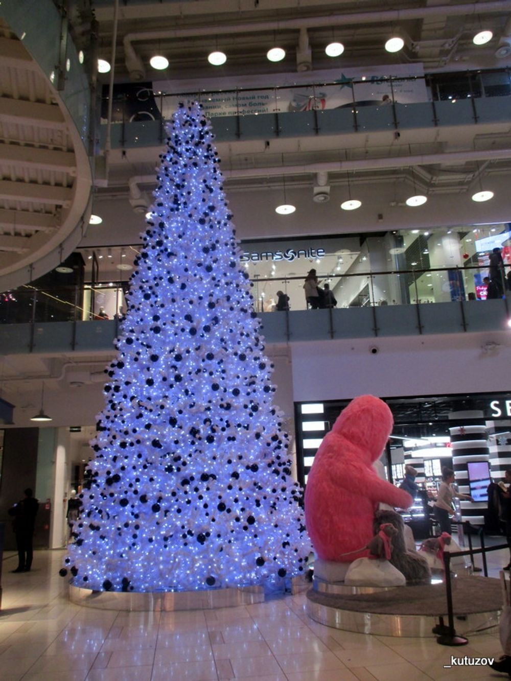 Уличная елка каркасная "Уральская белая" (белая пвх) 15 м